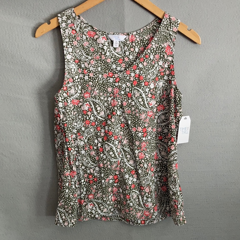 NWT Time and Tru sleeveless top Sz S (4-6)